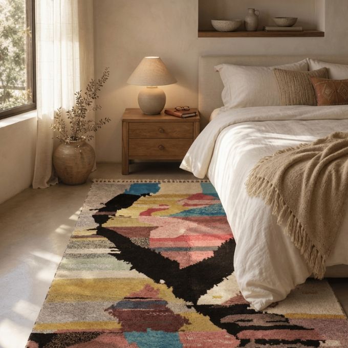 Handmade area rug lifestyle styling — U.S. Meta Ads case study